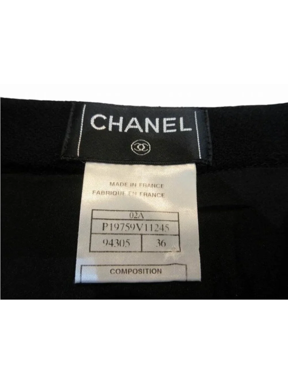 Chanel Wide Pants Wool Black 36